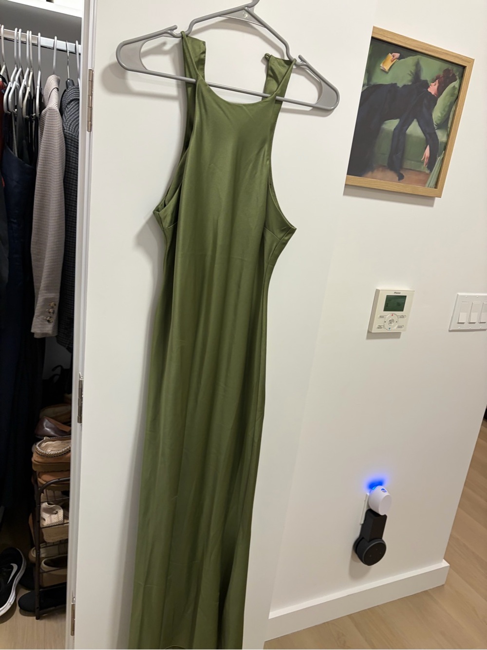 ASOS Olive Green Racerback Maxi Dress